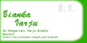 bianka varju business card